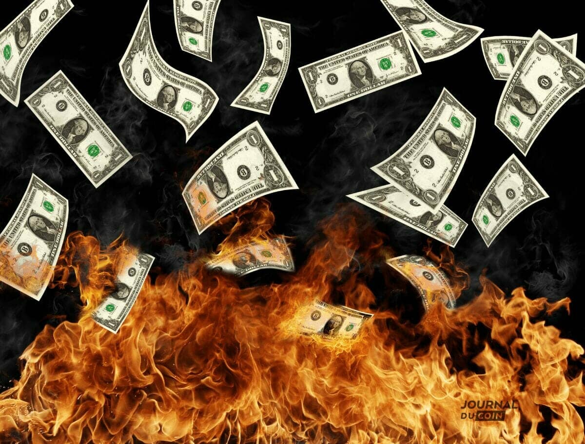 Des dollars en feu