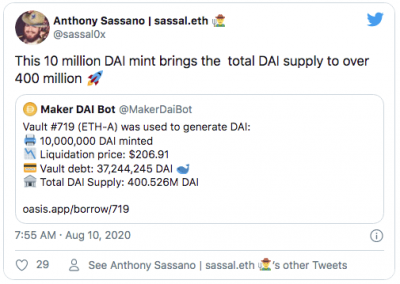 L'offre de DAI atteint les 4 millions